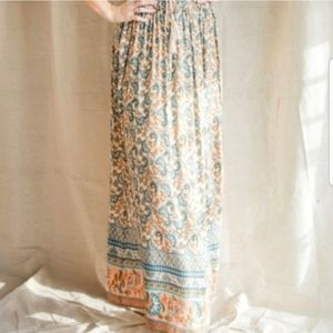 ❤Sale JODIFL boho Gorgeous teal aqua salmon boho maxi tassel